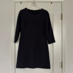 Like new Banana Republic A-Line scallop waist classic dress in gray, size 12P